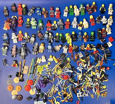 Buy LEGO Minifigures Bundle Lot 50+ Ninjago, Chima, Nexo Knights Weapons Accessories • 110£