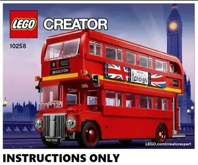 Buy Lego Creator Expert Routemaster London Bus 10258 INSTRUCTION MANUAL ONLY • 20£