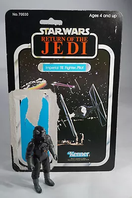 Buy Vintage 1980's Kenner Star Wars Tie Fighter Pilot + Cardback • 29.99£