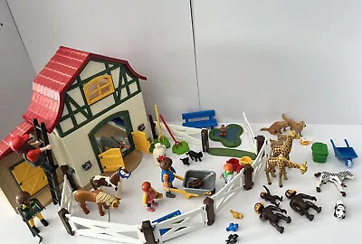 Buy Playmobil 6927 Farm Range Set + Zoo Animals Play Set Toys • 29.99£
