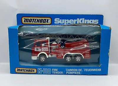 Buy Matchbox Superkings K110 - Fire Tender - VGC In Good Box • 22£