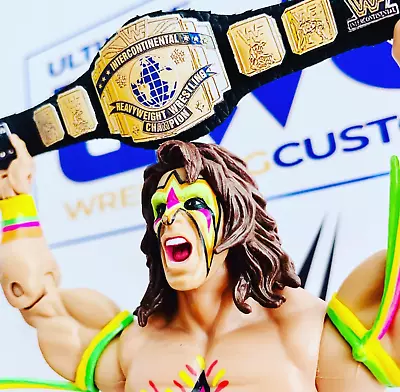 Buy WWE WWF Faux Leather Intercontinental Title For Hasbro / Mattel / Jakks Figures • 8.99£