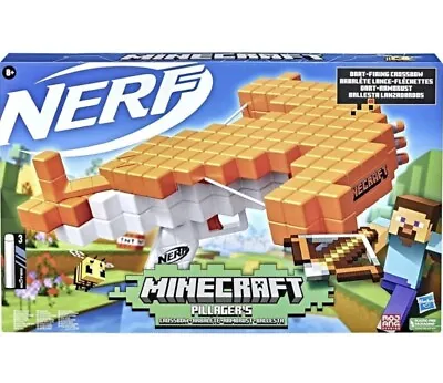 Buy Nerf Gun Minecraft Pillagers Crossbow Toy  Orange White Minecraft Childrens • 19.99£