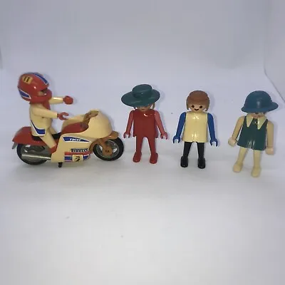Buy 1974 Playmobil Motor Bike (see Desc ) And Rider And 3 Figures • 5£