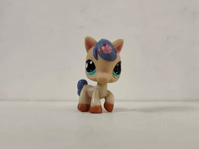 Buy Littlest Pet Shop Brown Horse Pink Flower LPS With Green Eyes New • 5.99£