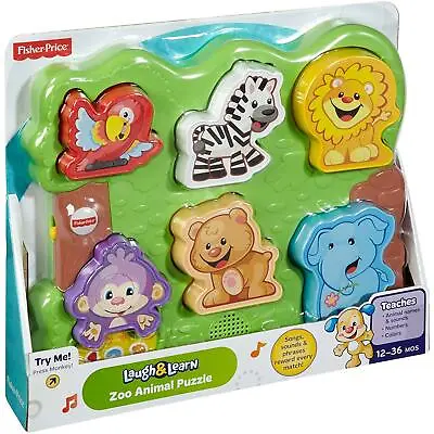 Buy Fisher-Price Laugh & Learn ZOO ANIMAL PUZZLE - Teaches 123s, Animals & Colours • 17.99£