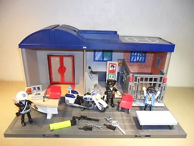 Buy PLAYMOBIL POLICE STATION CARRY CASE 5299 COMPLETE (Accessories,Figures,Jail) • 16.99£