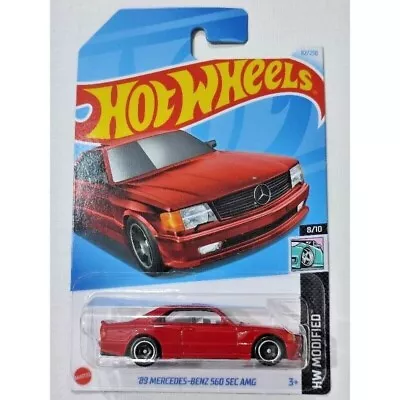 Buy Hot Wheels 2024 '89 Mercedes-benz 560 Sec Amg, Red Long Card • 8.49£
