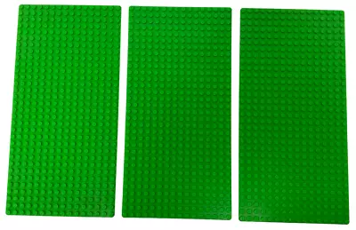 Buy Set Of 3 Genuine LEGO Green Base Plates Thin 32 X 16 Studs Vintage - C44 O846 • 5.95£