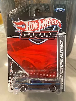 Buy 2010 Hot Wheels Ford Garage '65 Ford Mustang Fastback In Gray Blue 2/20 • 17.96£
