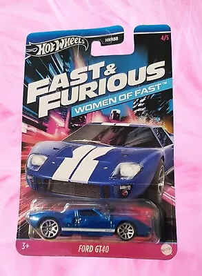 Buy 2024 Hot Wheels Fast & Furious Women Of Fast Ford GT40 UK Stock • 8.55£