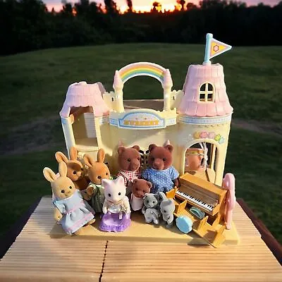 Buy Vintage Calico Critters Sylvanian Families Nursery Castle With 9 Critters- 1980s • 106.16£