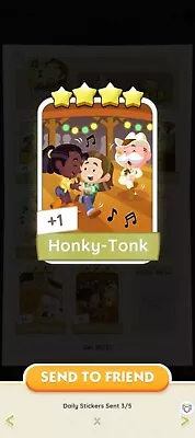 Buy Honky Tonk Monopoly Go 4 Star Sticker [Fast Delivery] • 1.50£