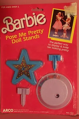 Buy 1989 Superstar Barbie Pose Me Pretty Doll Stands NRFB 80's • 35.98£