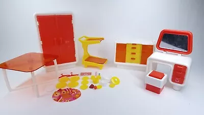 Buy 1977 Barbie Dream Furniture Orange Yellow Mattel Doll Kitchen Accessories • 40.67£