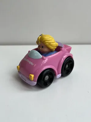 Buy Fisher Price Little People Wheelies Girl In Pink Car Vehicle Mattel • 4£