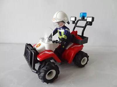 Buy PLAYMOBIL Pull Back & Go FIRE SERVICE QUAD BIKE With Fire Chief • 4.99£