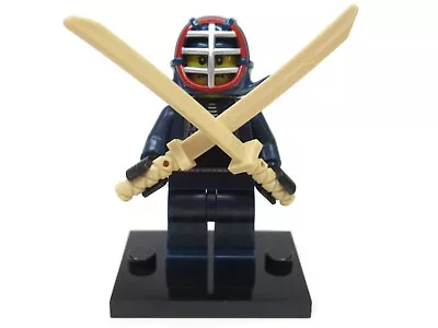 Buy Lego Minifigures Series 15 Kendo Fighter Mask Armour Swords Complete With Stand • 3.89£