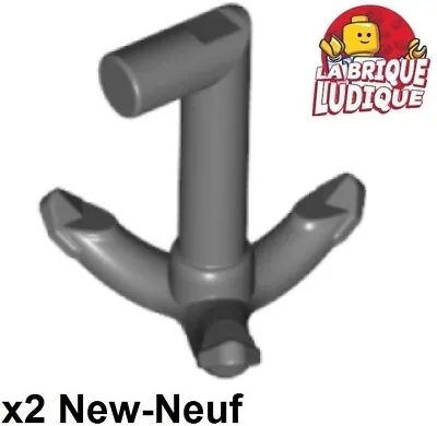 Buy LEGO 2x Hook Hook Grapple Grappling Bar Handle Dark Grey/Dark B Gray 15534 • 1.10£