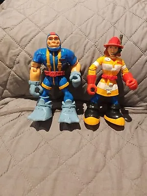 Buy Vintage-Fisher Price Rescue Heroes Figures-Diver/Firewoman-6  Tall-1986-See Pics • 8£