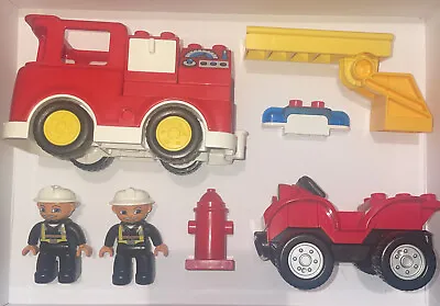 Buy Lego Duplo Set Fireman Fire Engine / Quad Bike & Ladder Inc 2 Fireman - VGC • 18.99£