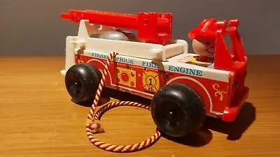 Buy Vintage Fisher Price 1968 Fire Engine Toy With Working Bell 720 • 9.50£