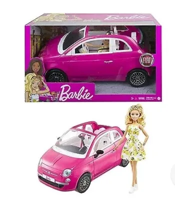 Buy BARBIE ET SA FIAT 500 MATTEL Doll Included - Fiat 500 Replica • 53.06£