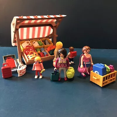 Buy Playmobil Shops & Food: Luggage & Handbag Market Stall With 5 Figures • 12.53£