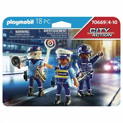 Buy Playmobil 70669 City Action | 3x Police Figures Pack • 9.99£