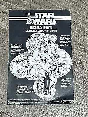 Buy Vintage Star Wars 12” Boba Fett Large Action Figure Reproduction Instructions • 12£