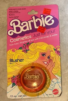 Buy Vintage 1980 Barbie Cosmetics Blusher Blush 3593 Red NEW Factory Sealed • 14.13£