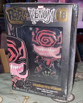Buy Marvel Venom Funko Pop Enamel Pin Badge Corrupted Venom #18 New In Box Sealed • 2£