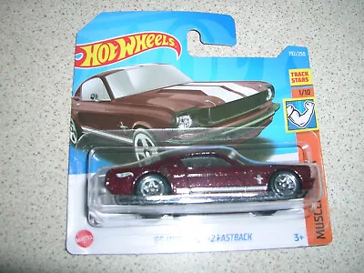 Buy Hot Wheels Muscle Mania '65 Mustang 2+2 Fastback In Maroon Short Card • 5.99£