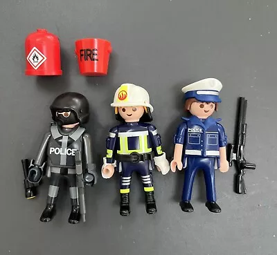 Buy Playmobil Police / Fireman Figures • 2£