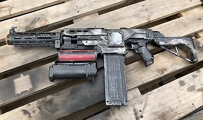 Buy Cosplay Painted NERF Rifle - Halo Cyberpunk Dieselpunk *DOES NOT FIRE* • 125£