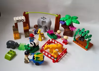 Buy Lego DUPLO ZOO  Sign, Animals, Elephant, Chimp, Giraffe, Panda, Keeper, Children • 19.95£