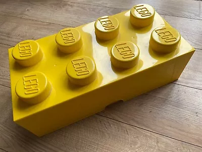 Buy Lego Large YELLOW 8 Stud Stackable Storage 2x4 Brick Box VGC (Lego Included) • 11.94£