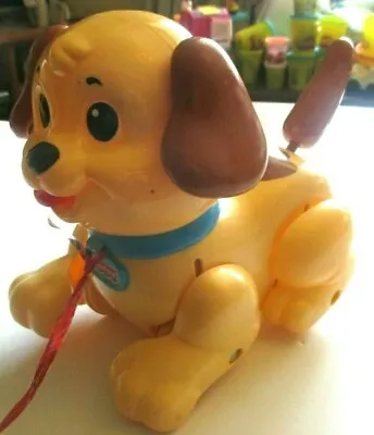 Buy Fisher Price Lil'  Snoopy Pull Along  Puppy Dog  Beige Vgc • 5.40£