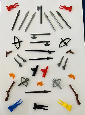 Buy Lego Vintage Castle Knights Weapons Flags Axes Gun Job Lot Mini Figures Spares • 19.99£