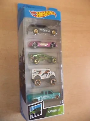 Buy SPEED BLUR 5 PACK New Boxed HOT WHEELS Diecast Toy Car Set FYL13 • 11.99£