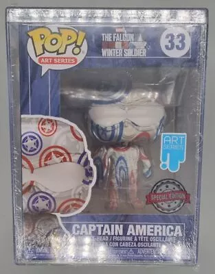 Buy #33 Captain America (Falcon) Art Series - NEW Funko POP - Includes Hard Stack • 37.99£