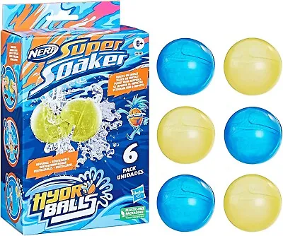 Buy Super Soaker Nerf Hydro Balls 6-Pack, Reusable Water-Filled Balls • 14.99£