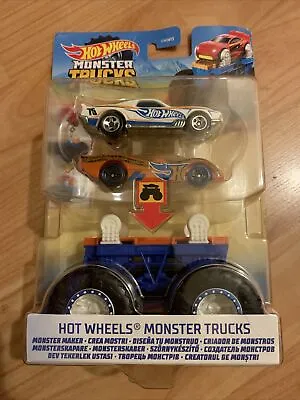 Buy Hot Wheels 1:64 Interchangeable Monster Truck White & Orange Muscle Cars • 10.99£