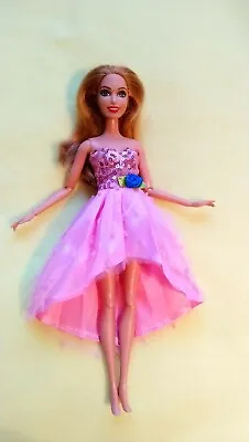 Buy Barbie Dolls Princess Dress Princess Wedding Dress Ball Gown Cocktail Pink #A • 3.42£