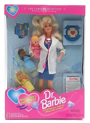 Buy 1995 Dr. Barbie Doll With 3 Babies - Hear Baby's Heartbeat / Mattel 15803, NrfB • 71.95£