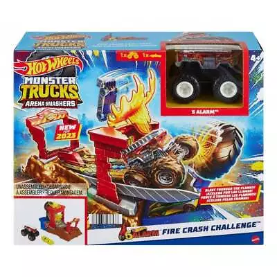 Buy Hot Wheels Monster Trucks Arena Smashers Fire Crash Challenge Playset • 24.99£