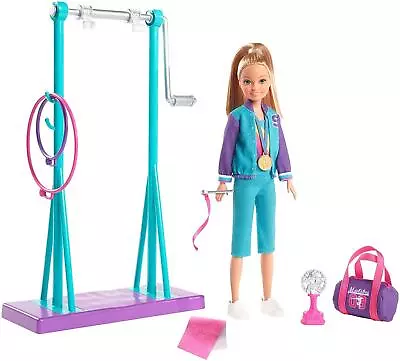 Buy Barbie GBK59 Team Stacie Doll And Gymnastics Playset (Box Damaged) • 17.99£