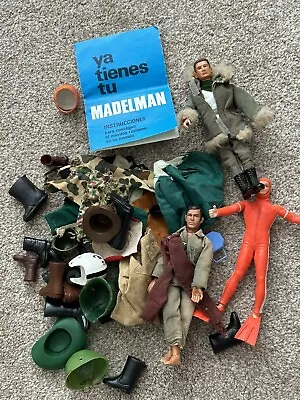 Buy Vintage Mego Madelman & Action Force & Other Action Figures Bundle Clothes Accs • 52£