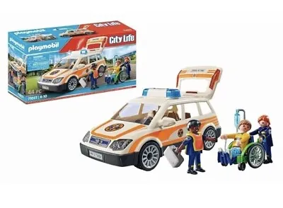 Buy Playmobil 71037 City Life Ambulance Paramedic Car 44 Piece With Lights & Sounds • 19.99£