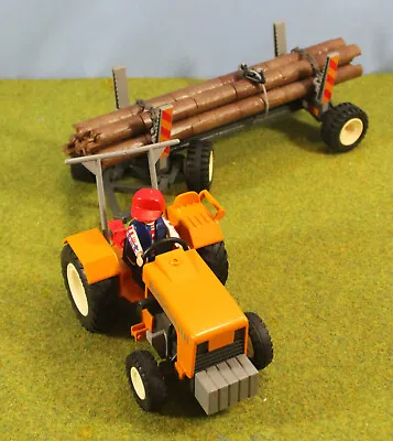 Buy Playmobil 4209 Complete Set Logger's Tractor Lumberjack Tree Feller Forestry • 15£